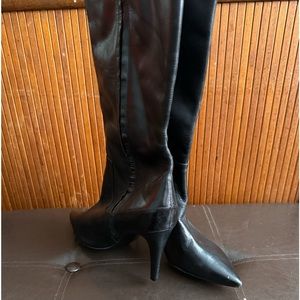 Ralph Lauren black leather boots.